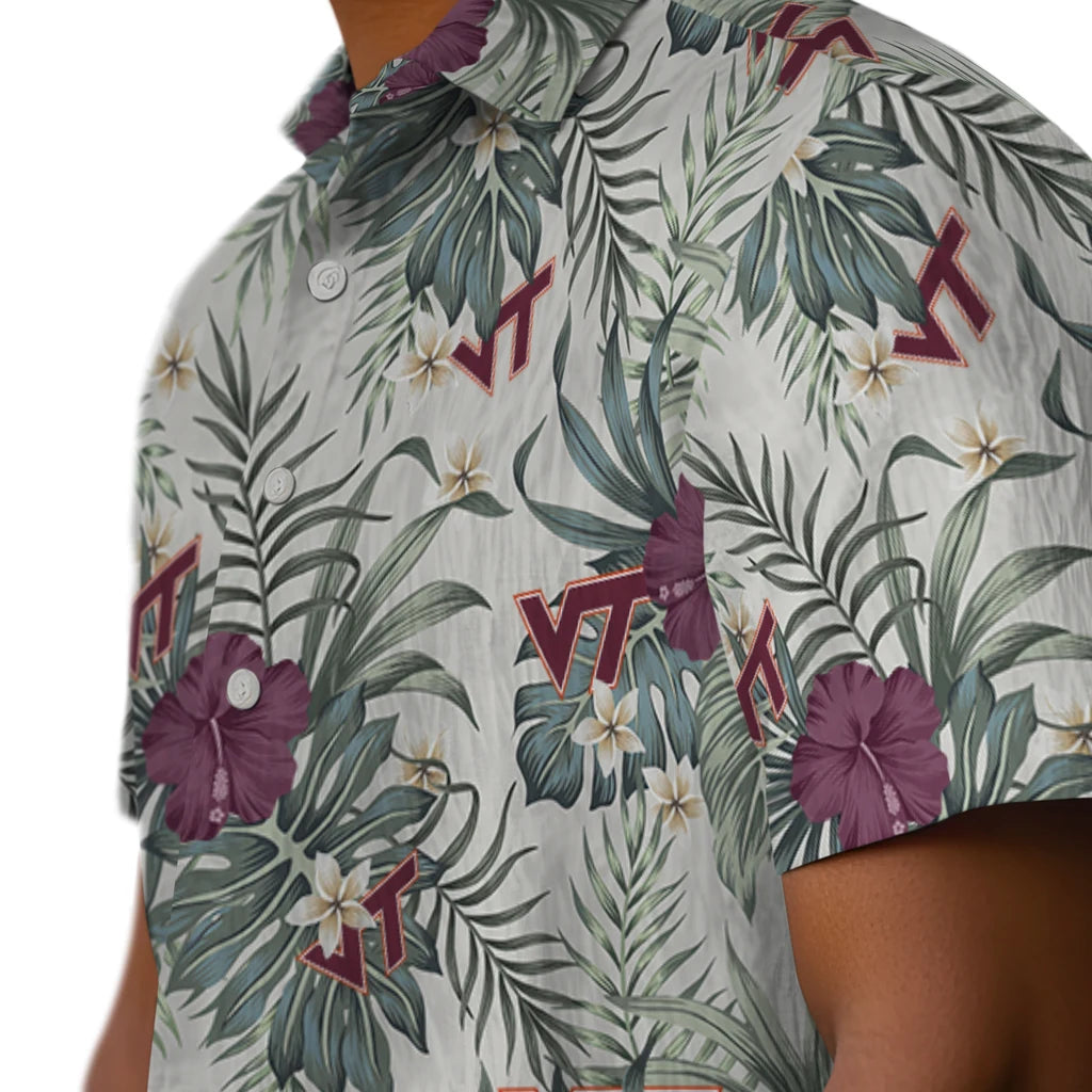 Virginia Tech Hokies Hawaiian Shirt - Hibiscus Designs | Hula Hawaiian Shirts