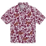 Virginia Tech Hokies Hawaiian Shirt - Hibiscus Motif | Hula Hawaiian Shirts