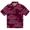 Virginia Tech Hokies Hawaiian Shirt - Wave Palm | Hula Hawaiian Shirts