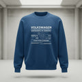Volkswagen "Engineered for Life" Heritage 3D Blueprint Crewneck Sweatshirt - LeagueLockerGear