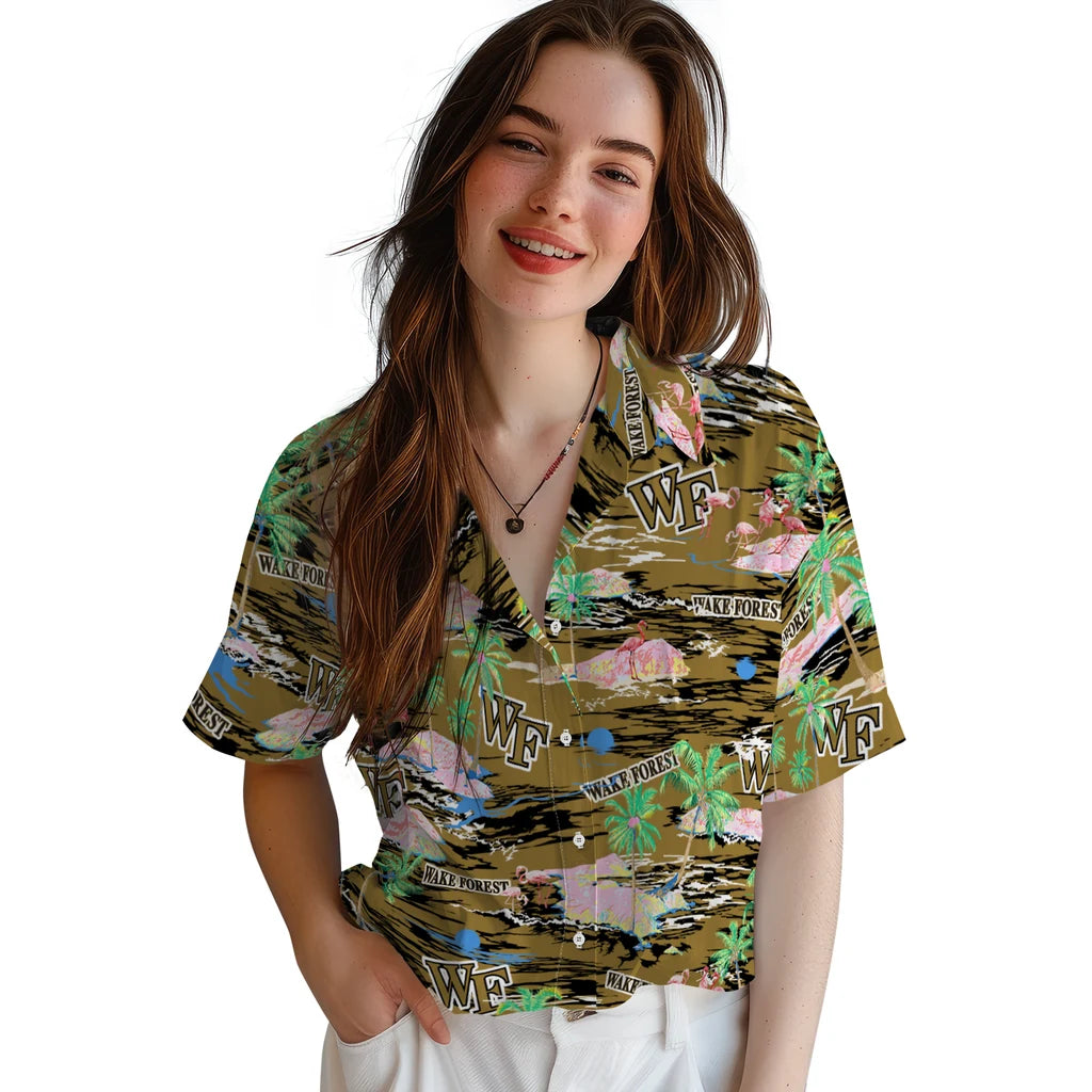 Wake Forest Demon Deacons Hawaiian Shirt - Hawaii Island | Hula Hawaiian Shirts