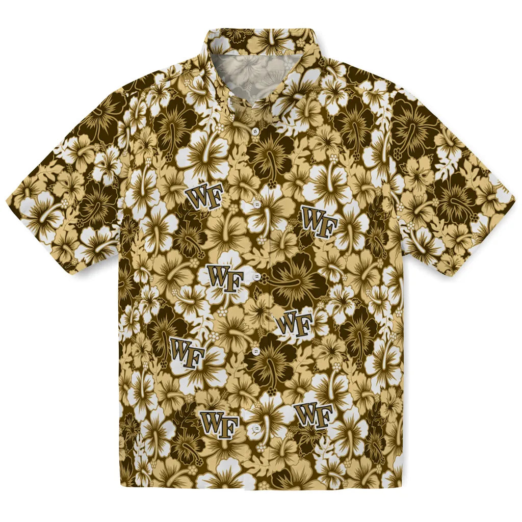 Wake Forest Demon Deacons Hawaiian Shirt - Hibiscus Blooms | Hula Hawaiian Shirts