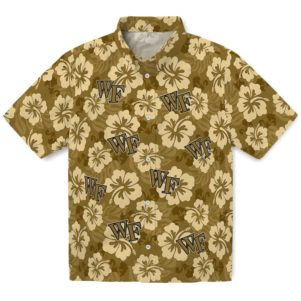Wake Forest Demon Deacons Hawaiian Shirt - Hibiscus Cluster | Hula Hawaiian Shirts