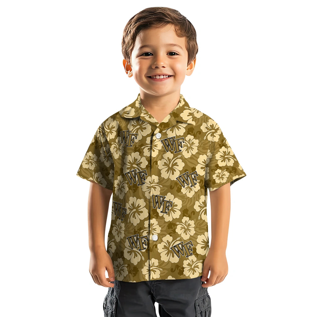 Wake Forest Demon Deacons Hawaiian Shirt - Hibiscus Cluster | Hula Hawaiian Shirts