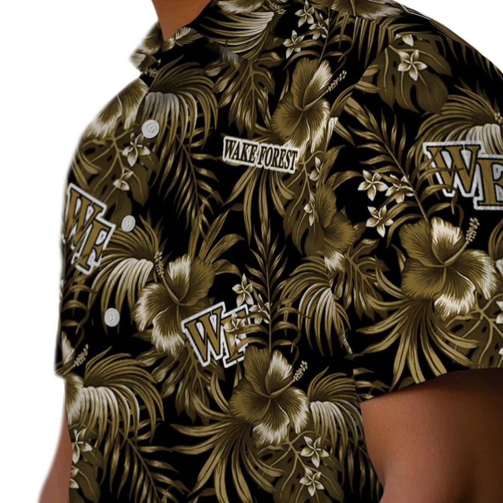 Wake Forest Demon Deacons Hawaiian Shirt - Hibiscus Exotic | Hula Hawaiian Shirts