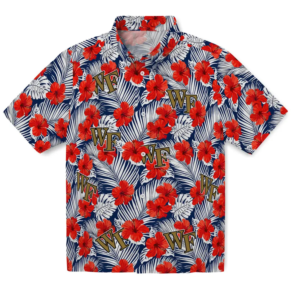 Wake Forest Demon Deacons Hawaiian Shirt - Hibiscus Fiesta | Hula Hawaiian Shirts