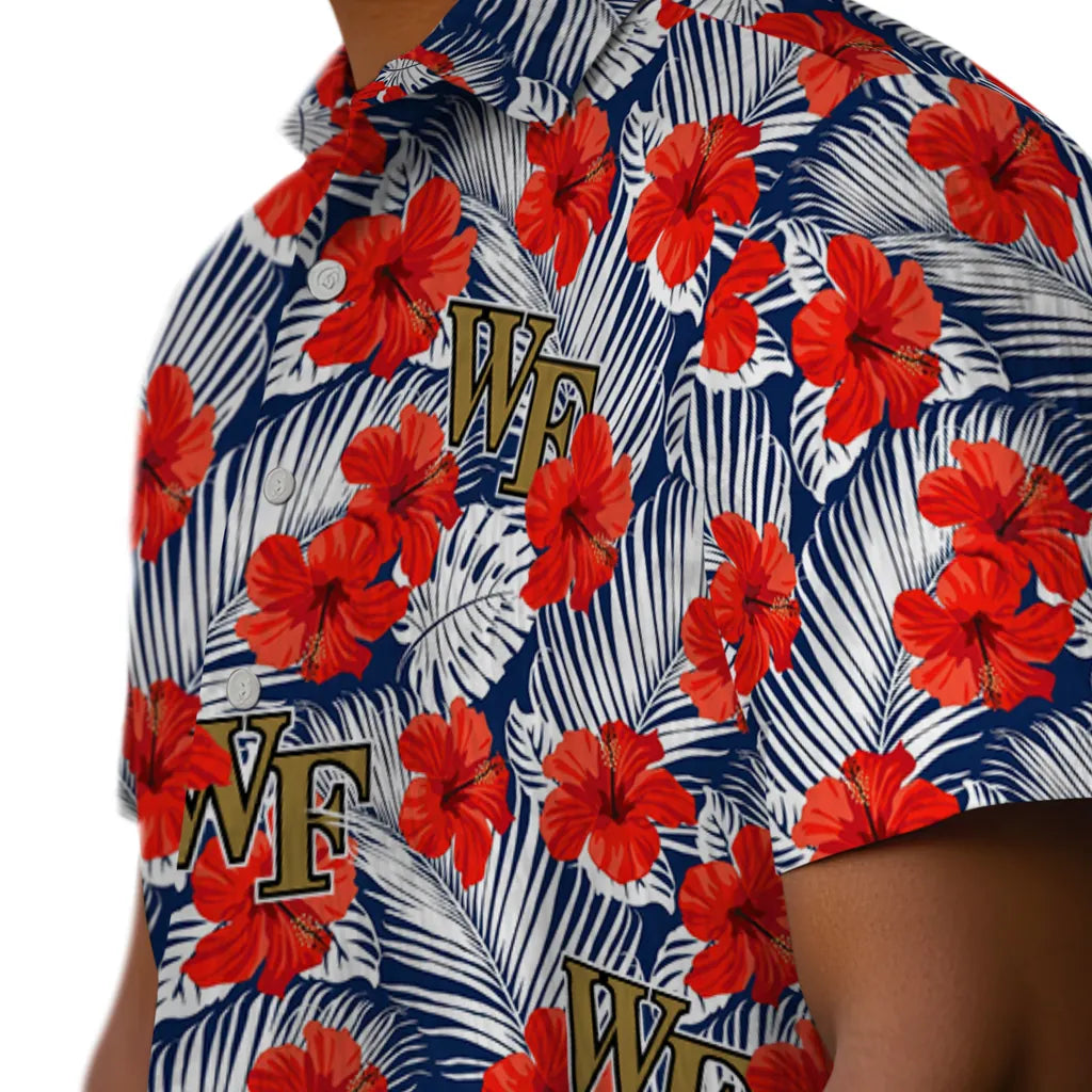 Wake Forest Demon Deacons Hawaiian Shirt - Hibiscus Fiesta | Hula Hawaiian Shirts
