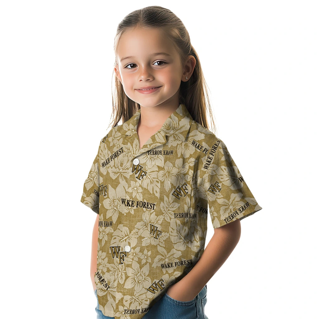 Wake Forest Demon Deacons Hawaiian Shirt - Hibiscus Oasis | Hula Hawaiian Shirts