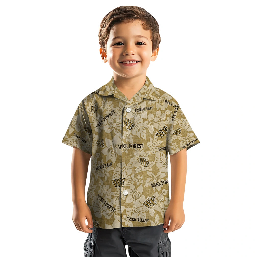 Wake Forest Demon Deacons Hawaiian Shirt - Hibiscus Oasis | Hula Hawaiian Shirts