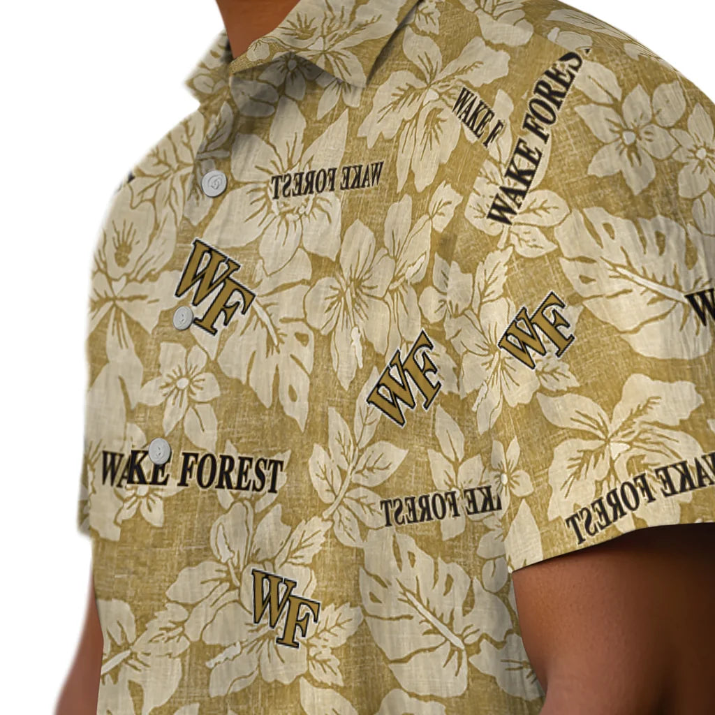 Wake Forest Demon Deacons Hawaiian Shirt - Hibiscus Oasis | Hula Hawaiian Shirts