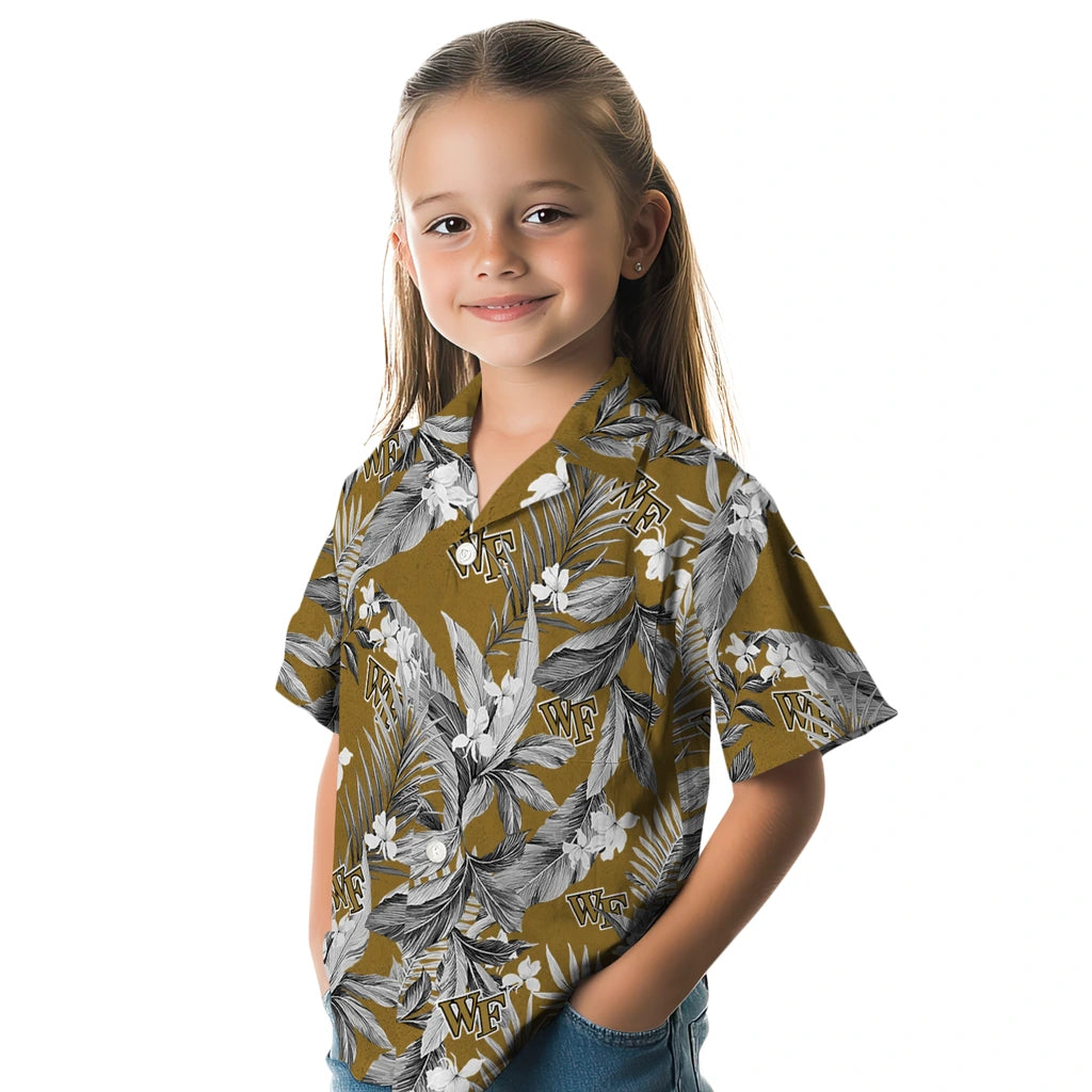 Wake Forest Demon Deacons Hawaiian Shirt - Palm Leaves | Hula Hawaiian Shirts