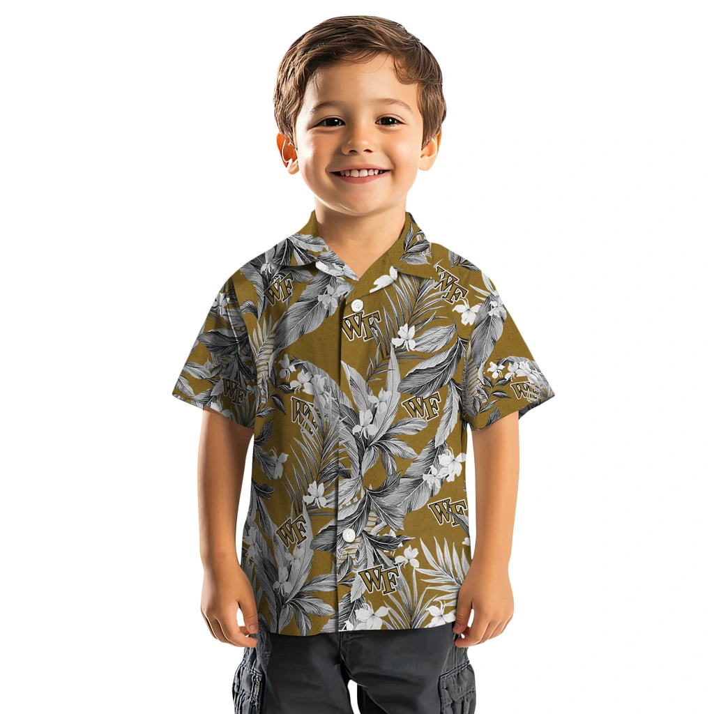 Wake Forest Demon Deacons Hawaiian Shirt - Palm Leaves | Hula Hawaiian Shirts