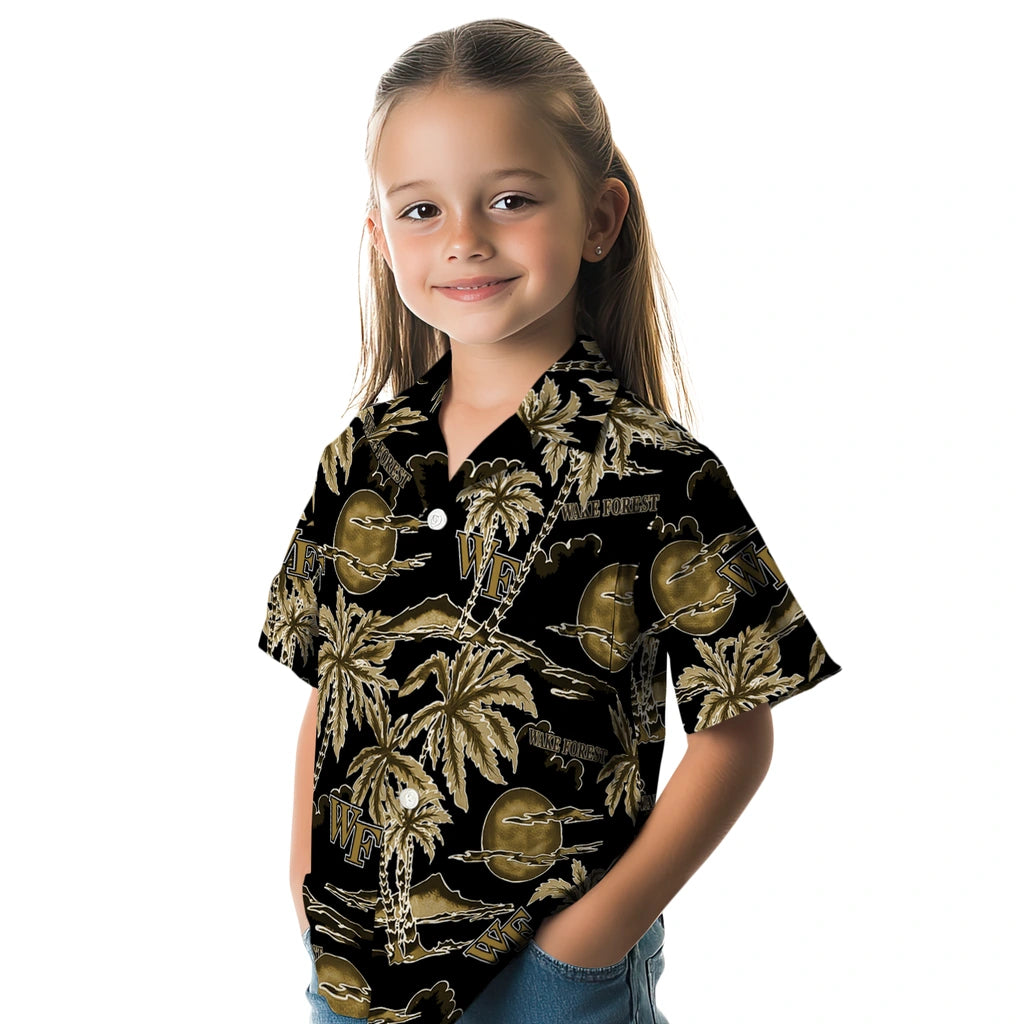 Wake Forest Demon Deacons Hawaiian Shirt - Palm Sunset | Hula Hawaiian Shirts