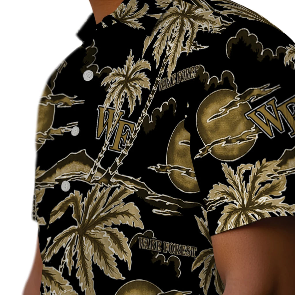 Wake Forest Demon Deacons Hawaiian Shirt - Palm Sunset | Hula Hawaiian Shirts