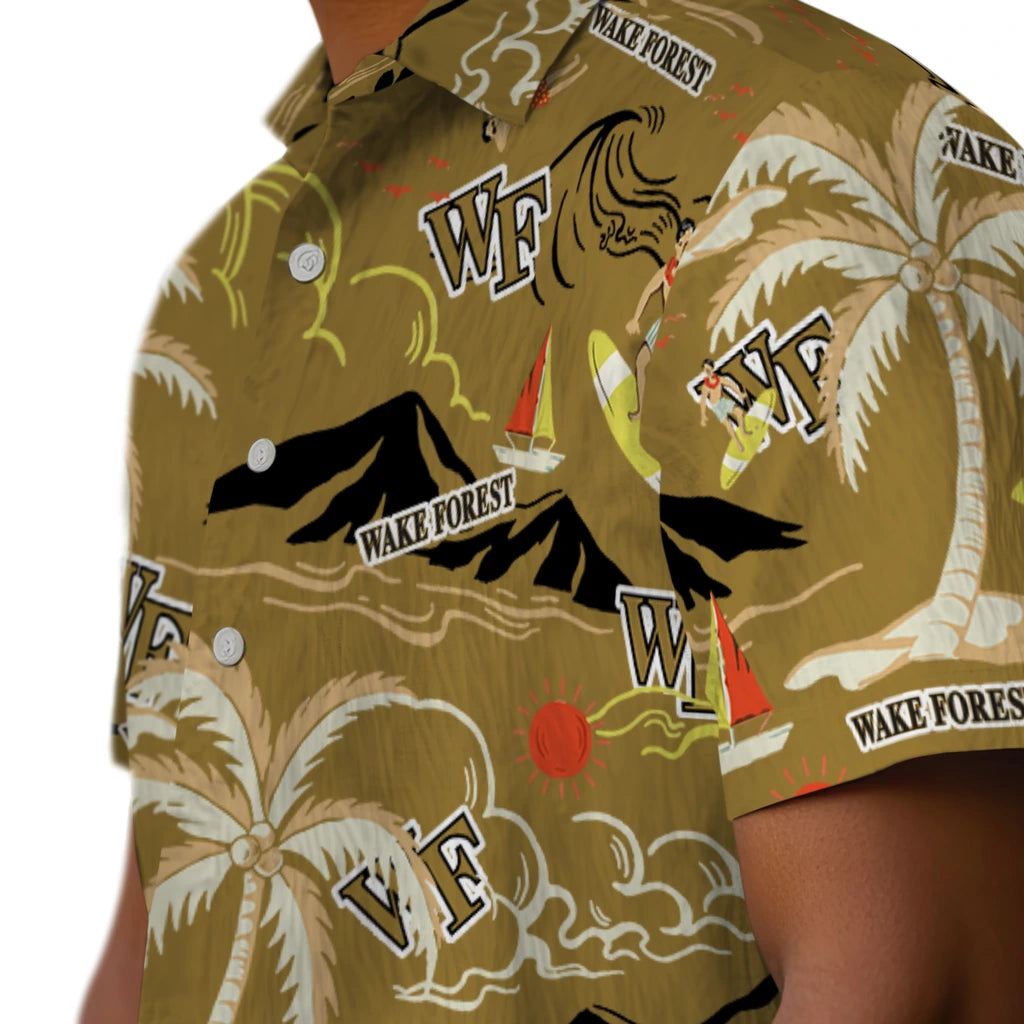Wake Forest Demon Deacons Hawaiian Shirt - Palm Tree Island | Hula Hawaiian Shirts