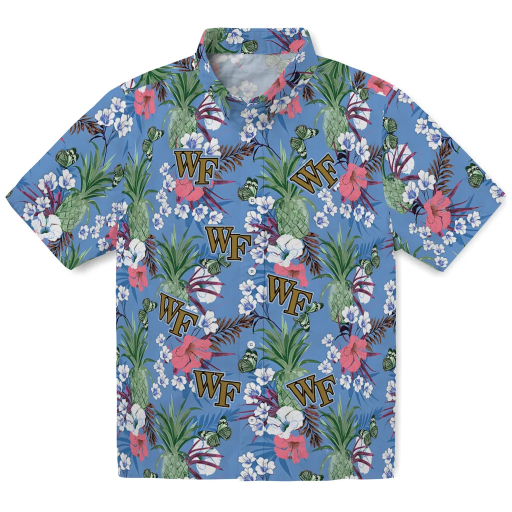 Wake Forest Demon Deacons Hawaiian Shirt - Pineapple Bouquet | Hula Hawaiian Shirts