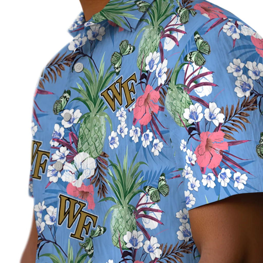 Wake Forest Demon Deacons Hawaiian Shirt - Pineapple Bouquet | Hula Hawaiian Shirts