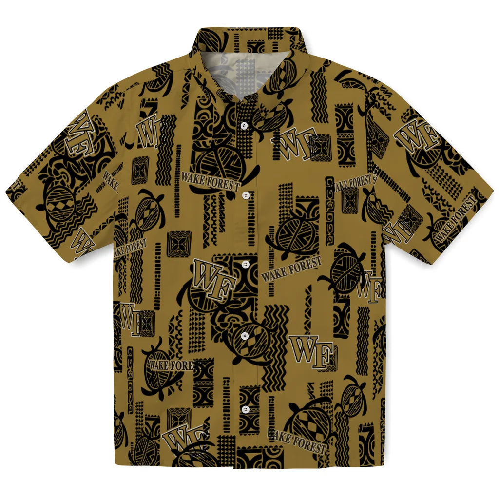 Wake Forest Demon Deacons Hawaiian Shirt - Turtle Lines | Hula Hawaiian Shirts