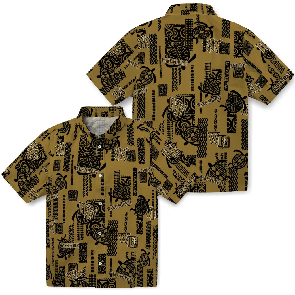 Wake Forest Demon Deacons Hawaiian Shirt - Turtle Lines | Hula Hawaiian Shirts
