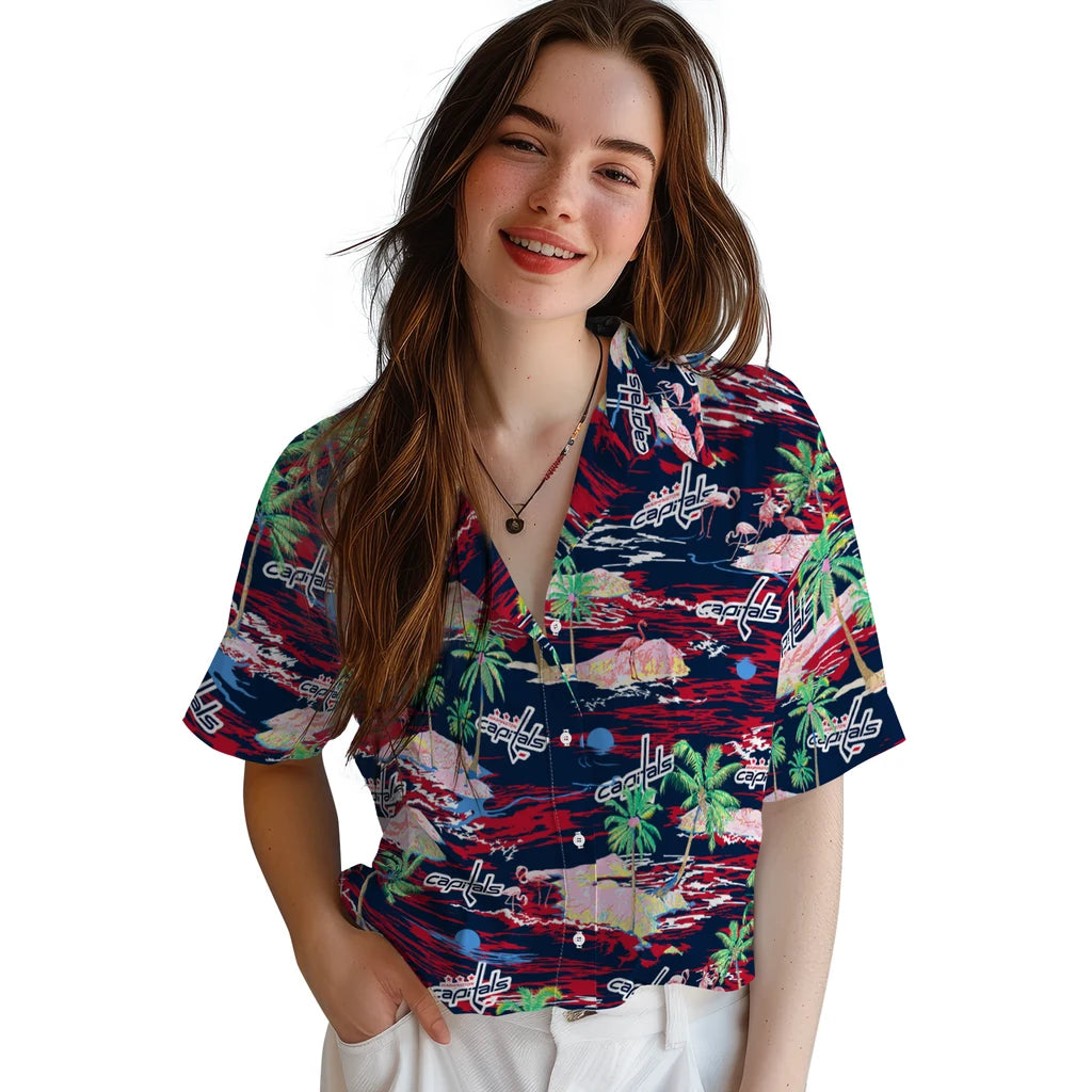 Washington Capitals Hawaiian Shirt - Hawaii Island | Hula Hawaiian Shirts