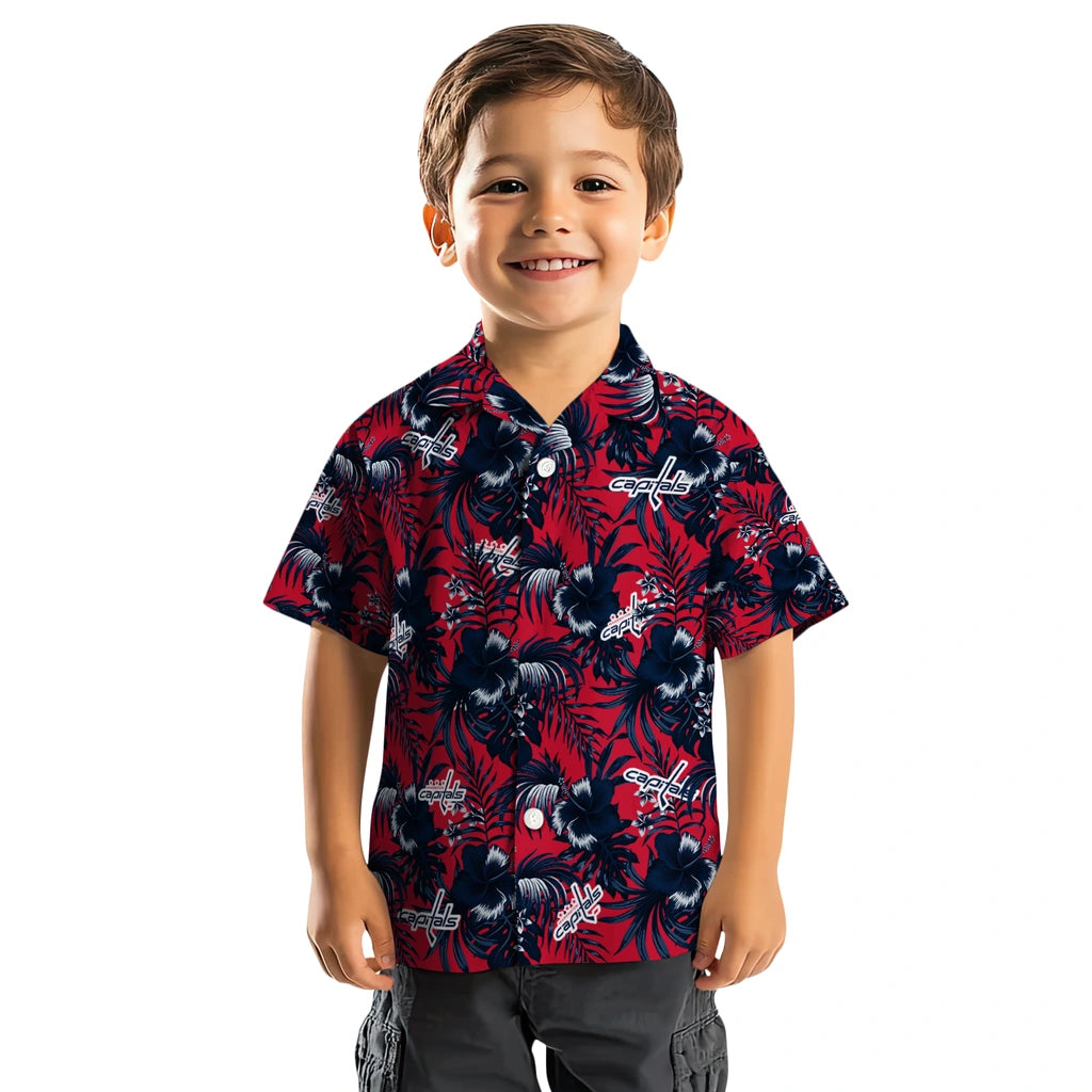 Washington Capitals Hawaiian Shirt - Hibiscus Exotic | Hula Hawaiian Shirts