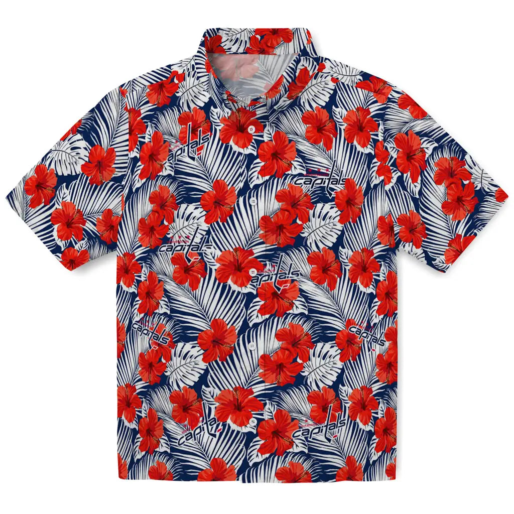 Washington Capitals Hawaiian Shirt - Hibiscus Fiesta | Hula Hawaiian Shirts