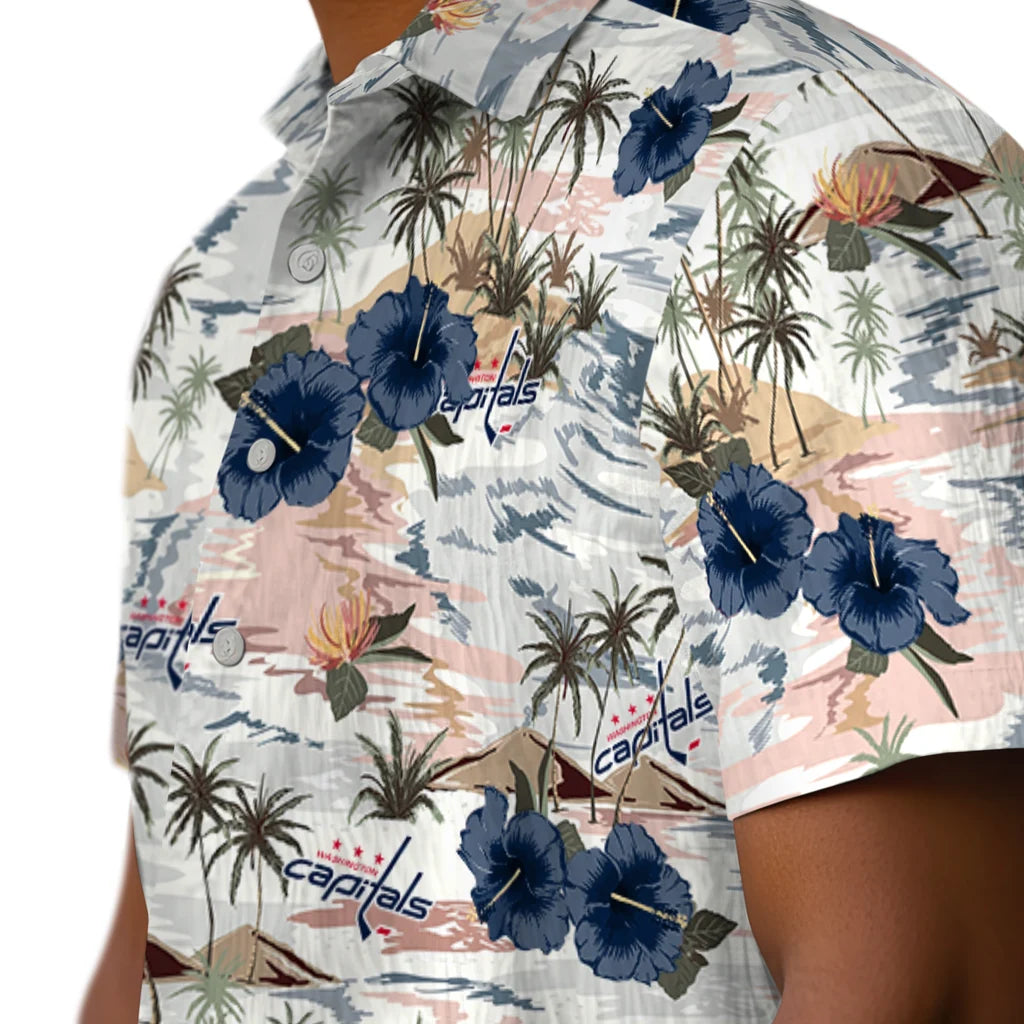Washington Capitals Hawaiian Shirt - Hibiscus Seaside | Hula Hawaiian Shirts