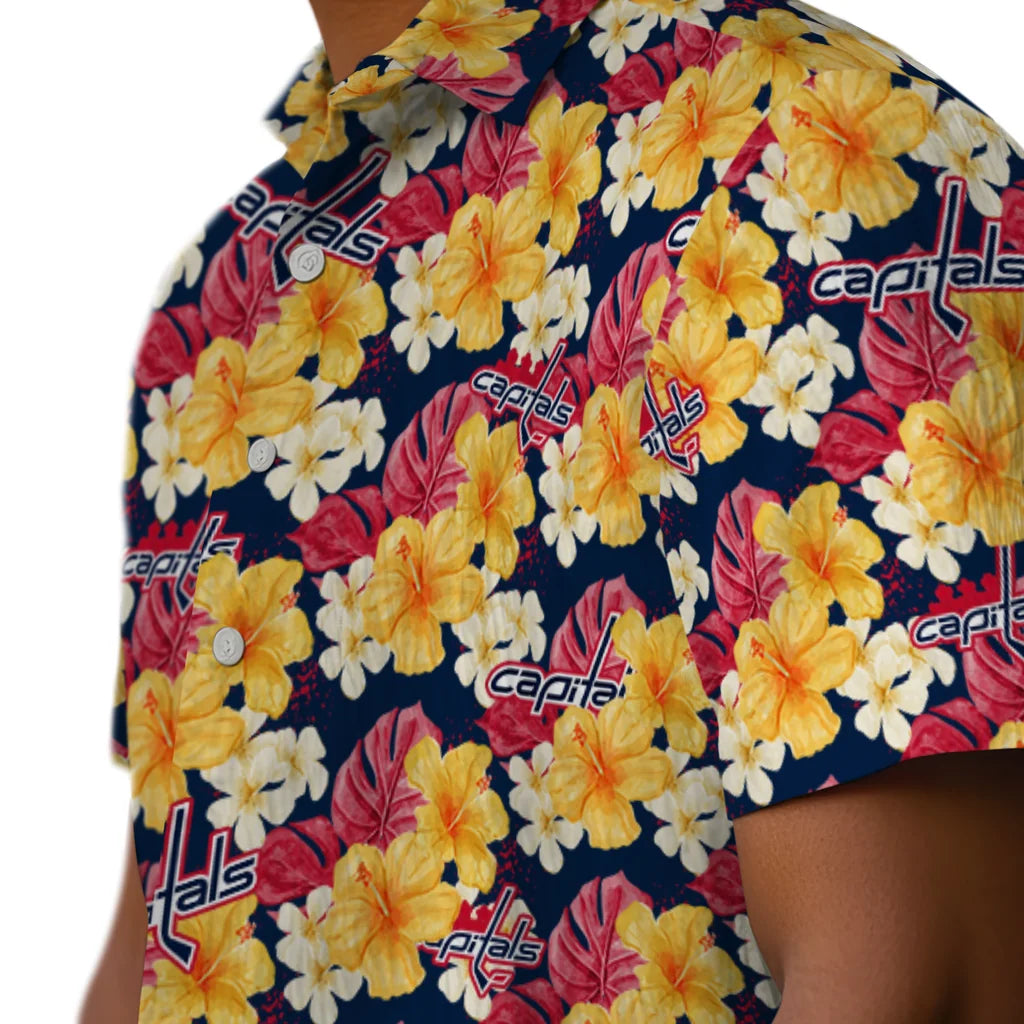 Washington Capitals Hawaiian Shirt - Hibiscus Tropics | Hula Hawaiian Shirts