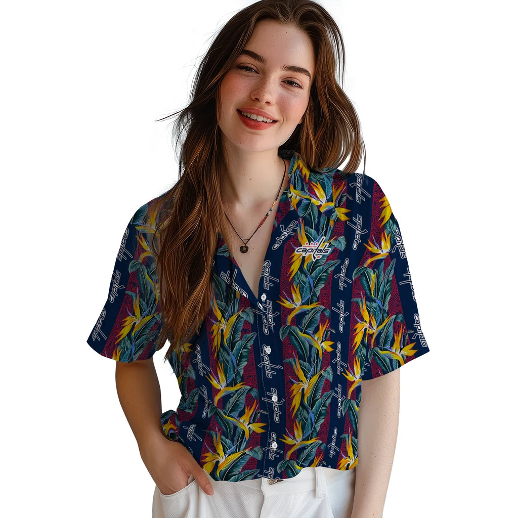 Washington Capitals Hawaiian Shirt - Paradise Vines | Hula Hawaiian Shirts