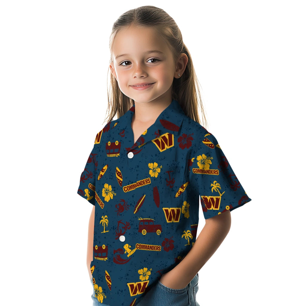 Washington Commanders Hawaiian Shirt - Beach Vibe | Hula Hawaiian Shirts
