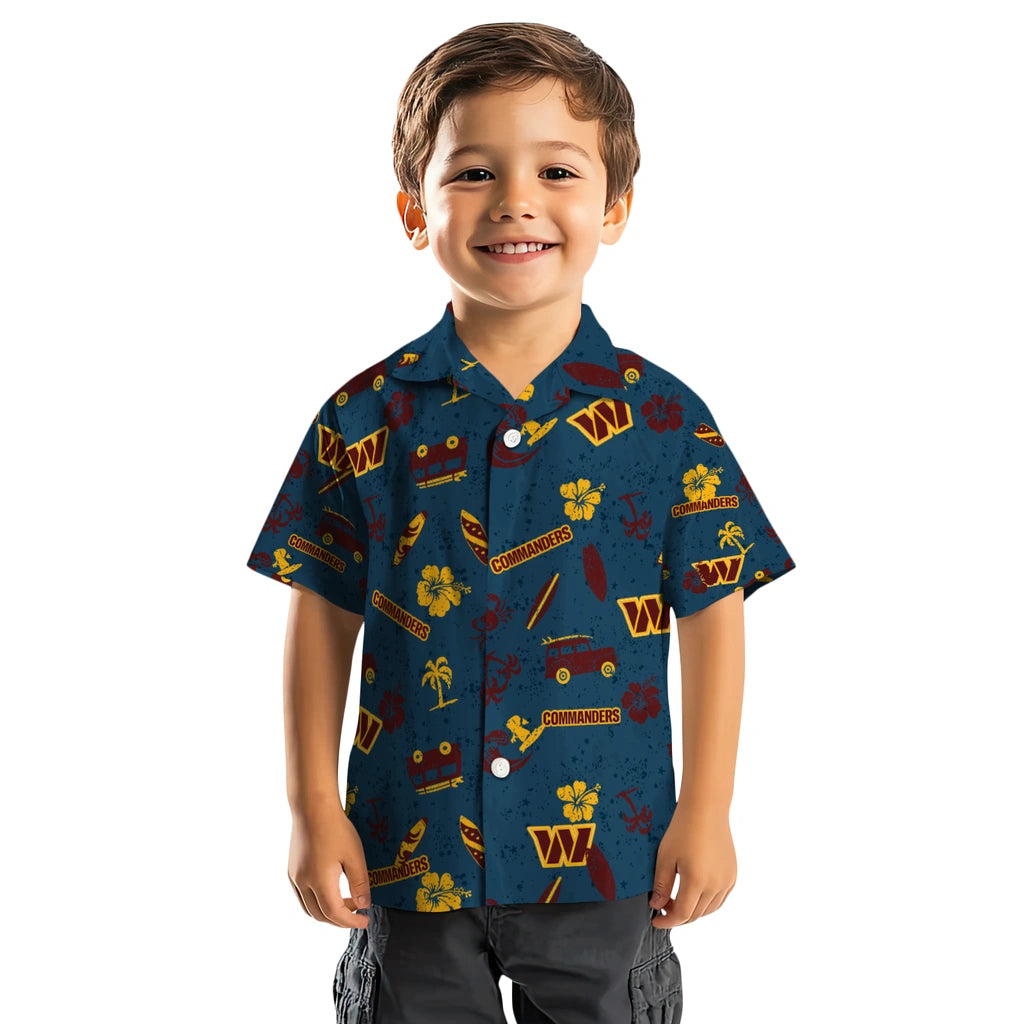 Washington Commanders Hawaiian Shirt - Beach Vibe | Hula Hawaiian Shirts