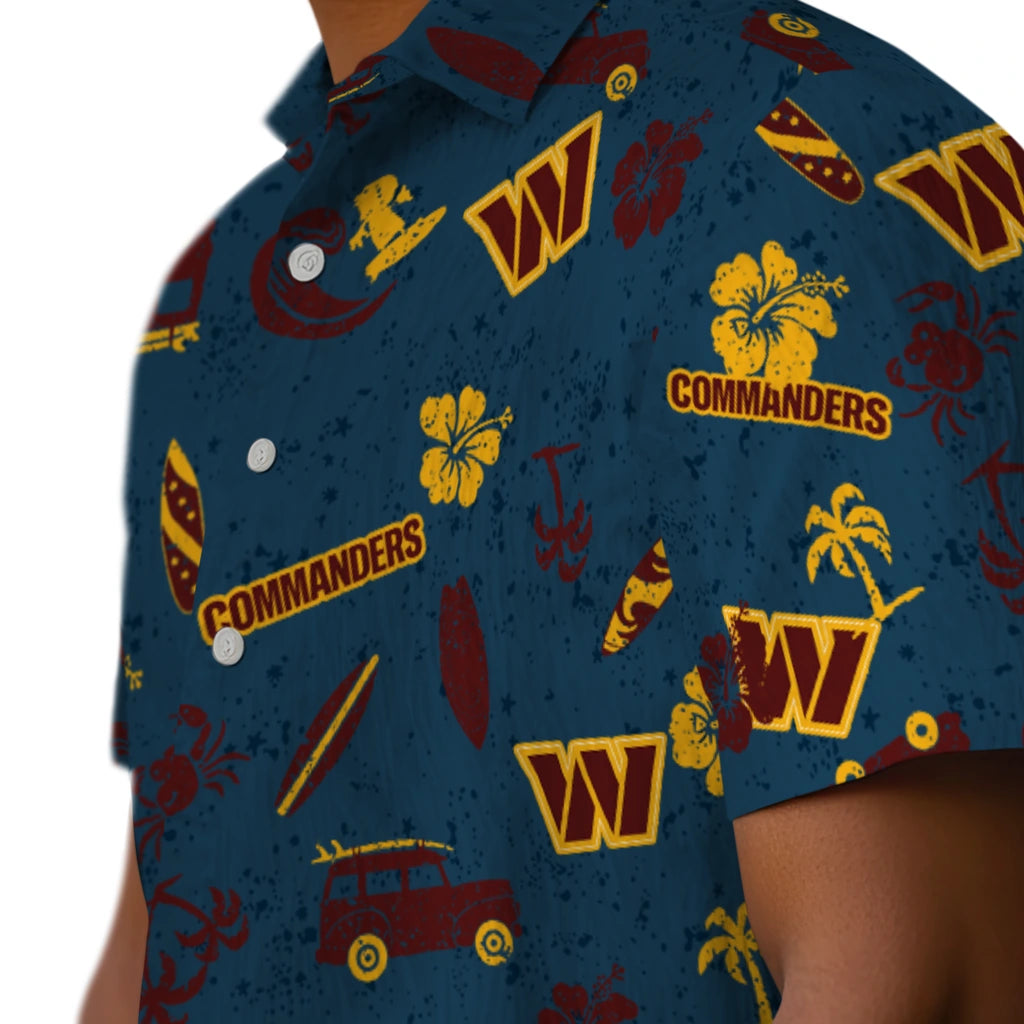Washington Commanders Hawaiian Shirt - Beach Vibe | Hula Hawaiian Shirts