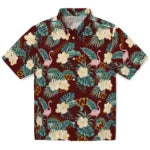 Washington Commanders Hawaiian Shirt - Flamingo and Hibiscus | Hula Hawaiian Shirts