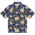Washington Commanders Hawaiian Shirt - Flamingo Hibiscus | Hula Hawaiian Shirts
