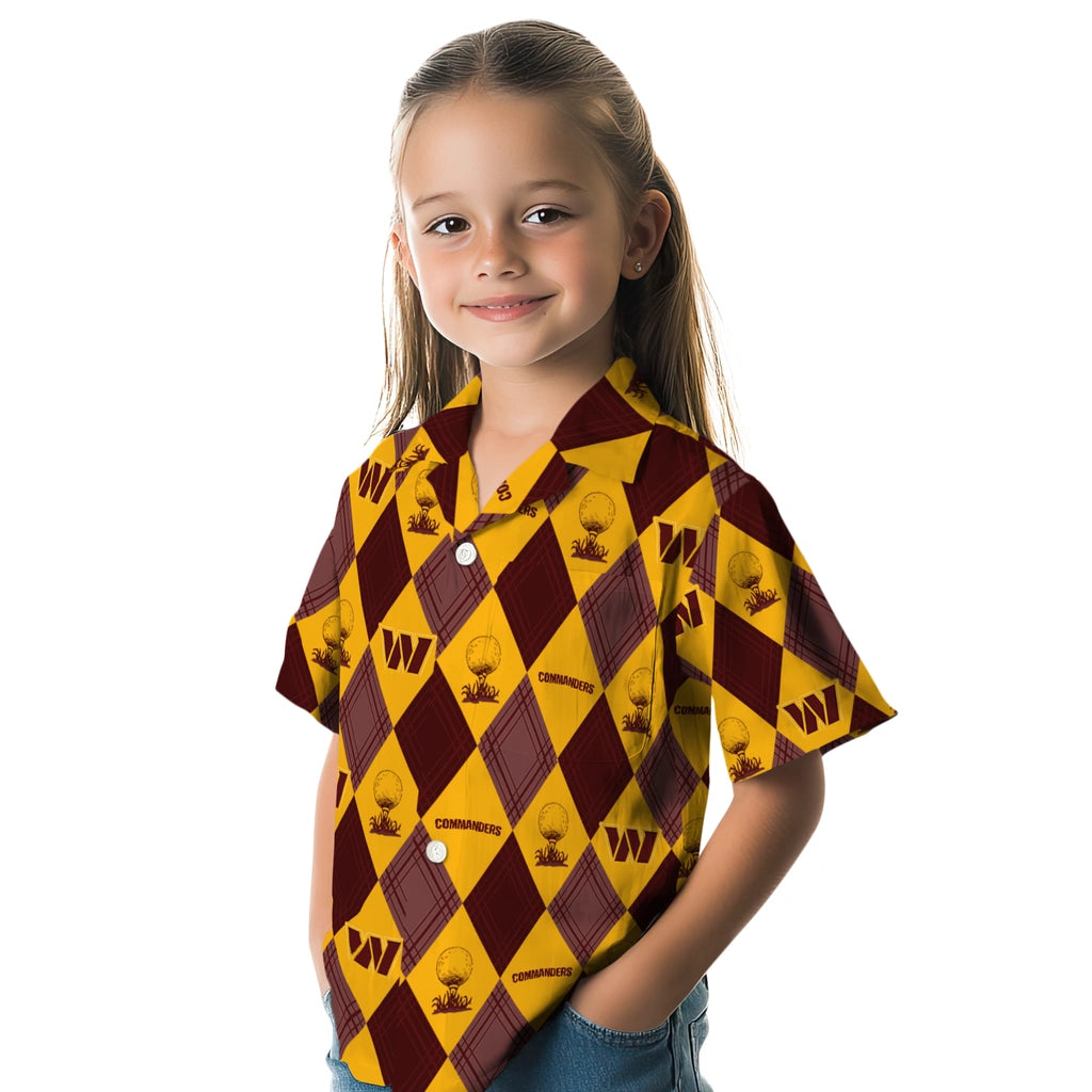 Washington Commanders Hawaiian Shirt - Golfing Plaid | Hula Hawaiian Shirts