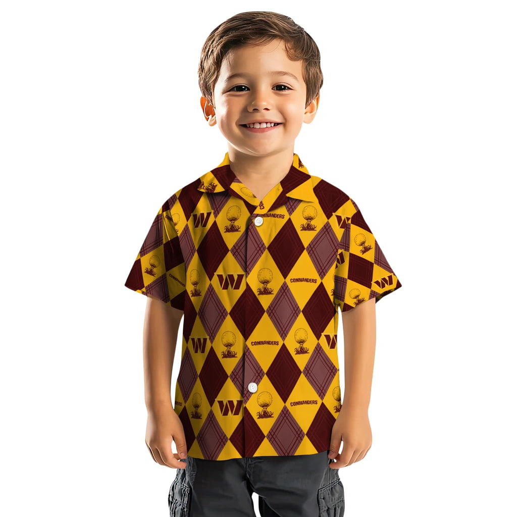 Washington Commanders Hawaiian Shirt - Golfing Plaid | Hula Hawaiian Shirts