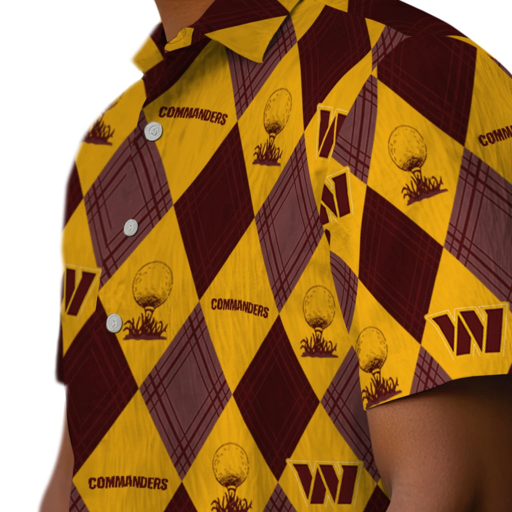 Washington Commanders Hawaiian Shirt - Golfing Plaid | Hula Hawaiian Shirts