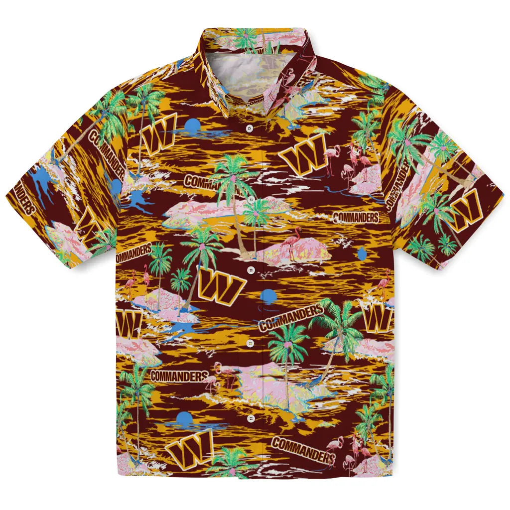 Washington Commanders Hawaiian Shirt - Hawaii Island | Hula Hawaiian Shirts