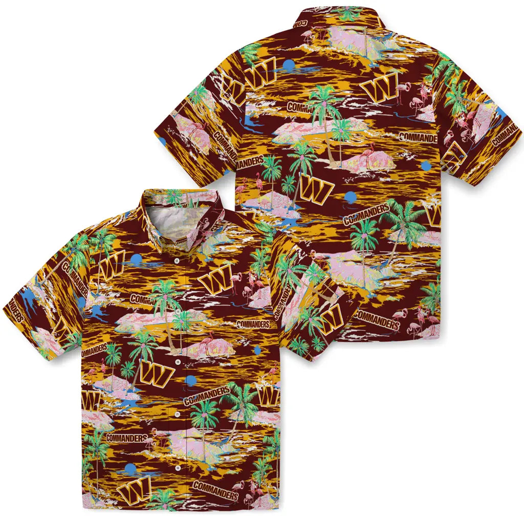 Washington Commanders Hawaiian Shirt - Hawaii Island | Hula Hawaiian Shirts