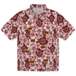 Washington Commanders Hawaiian Shirt - Hibiscus Blooms | Hula Hawaiian Shirts