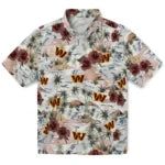 Washington Commanders Hawaiian Shirt - Hibiscus Seaside | Hula Hawaiian Shirts