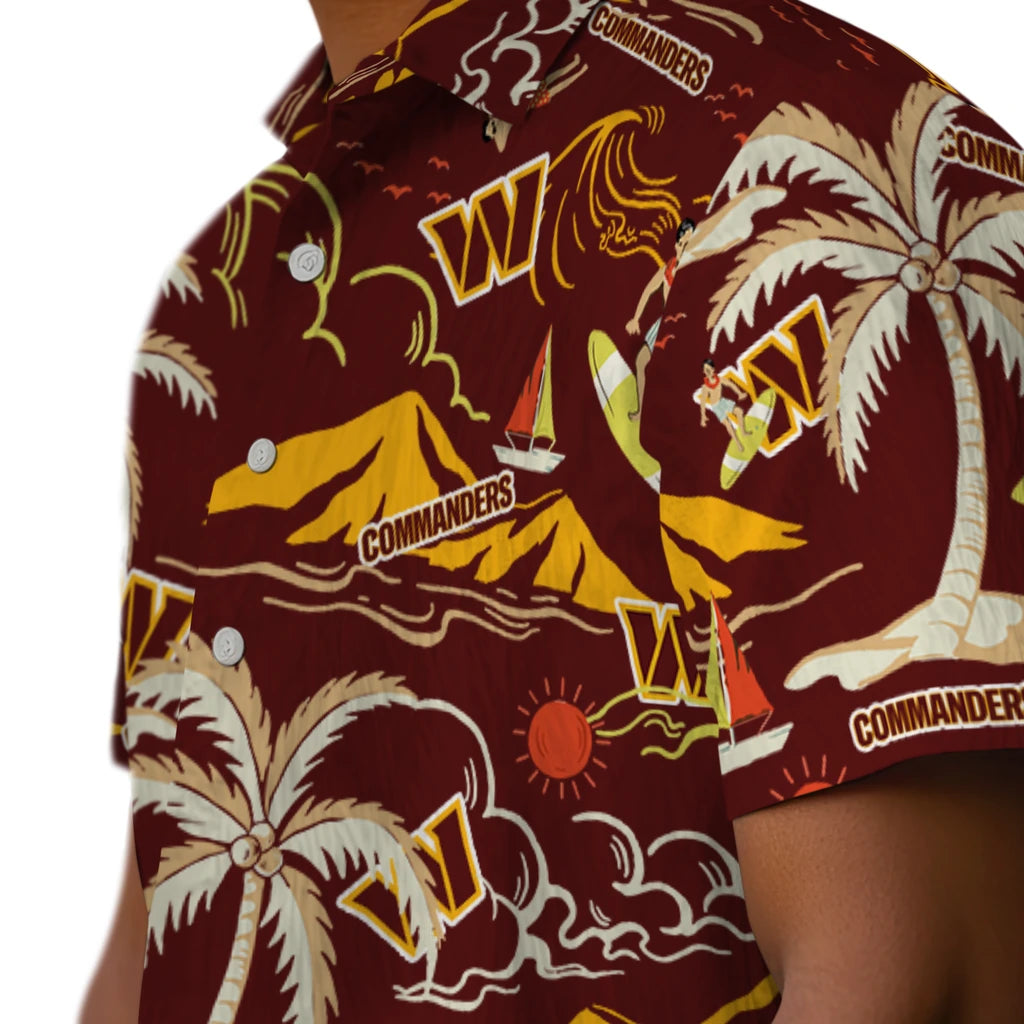 Washington Commanders Hawaiian Shirt - Palm Tree Island | Hula Hawaiian Shirts