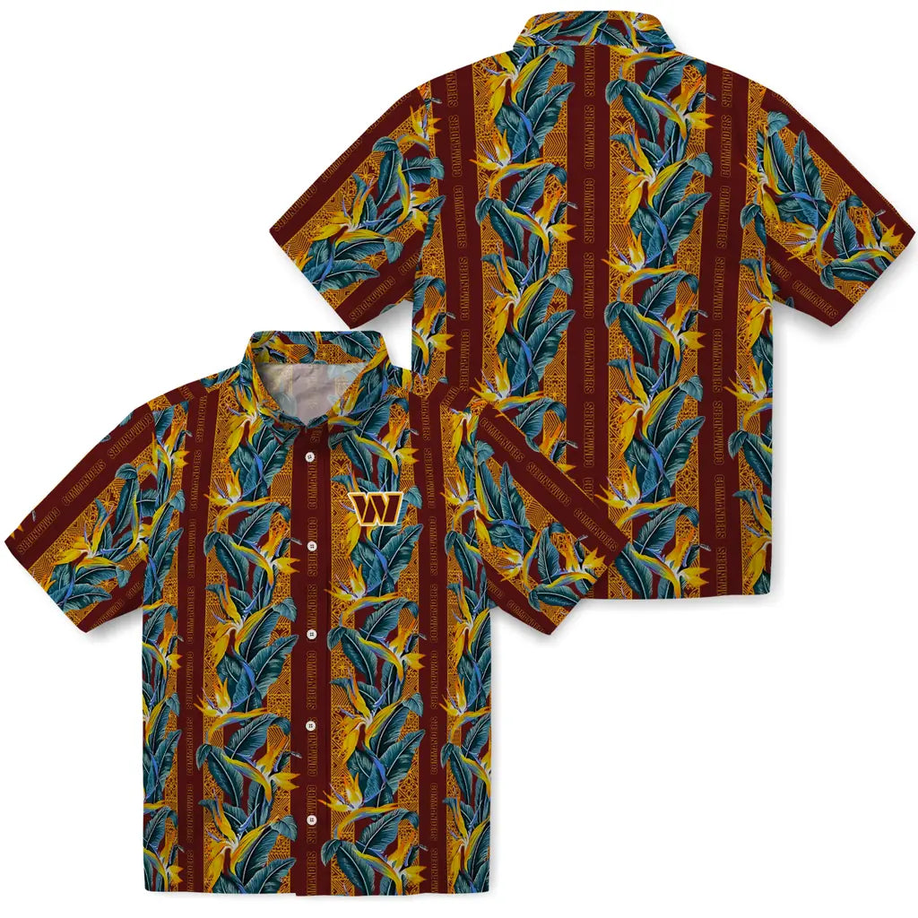 Washington Commanders Hawaiian Shirt - Paradise Vines | Hula Hawaiian Shirts