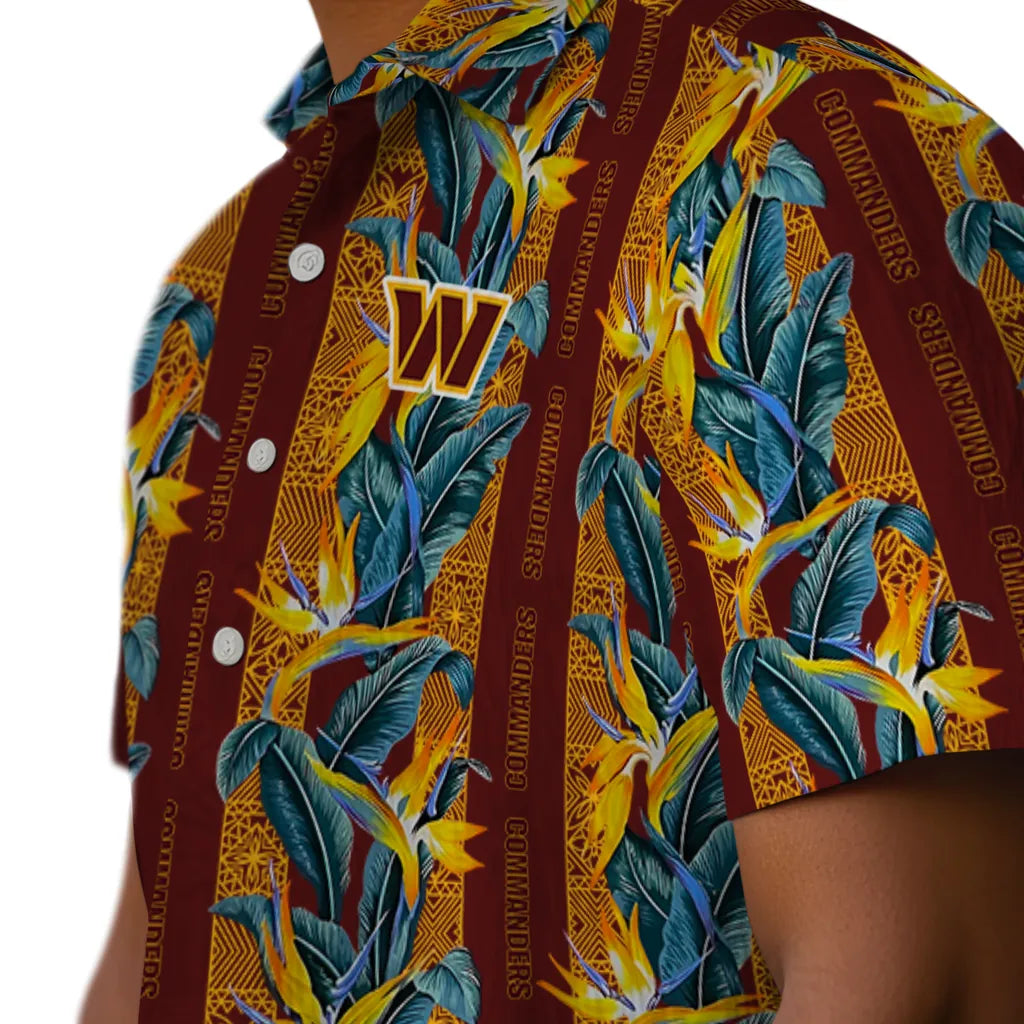 Washington Commanders Hawaiian Shirt - Paradise Vines | Hula Hawaiian Shirts