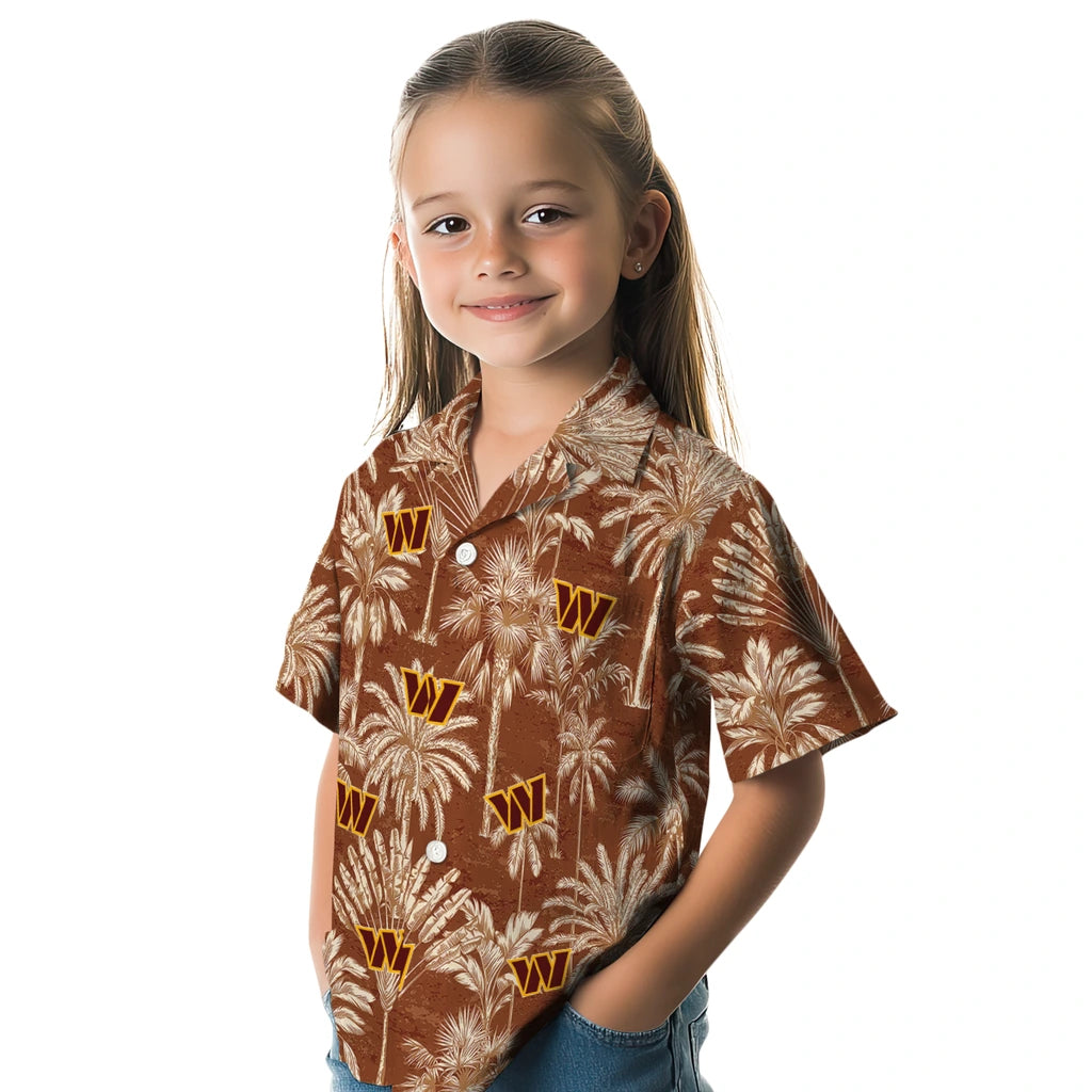 Washington Commanders Hawaiian Shirt - Vintage Palm Tree | Hula Hawaiian Shirts