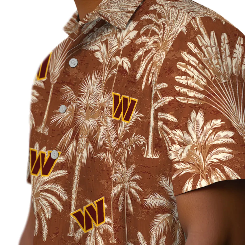 Washington Commanders Hawaiian Shirt - Vintage Palm Tree | Hula Hawaiian Shirts