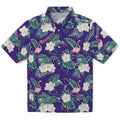 Washington Huskies Hawaiian Shirt - Flamingo and Hibiscus | Hula Hawaiian Shirts