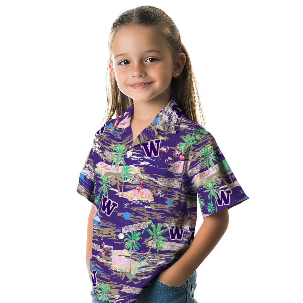 Washington Huskies Hawaiian Shirt - Hawaii Island | Hula Hawaiian Shirts