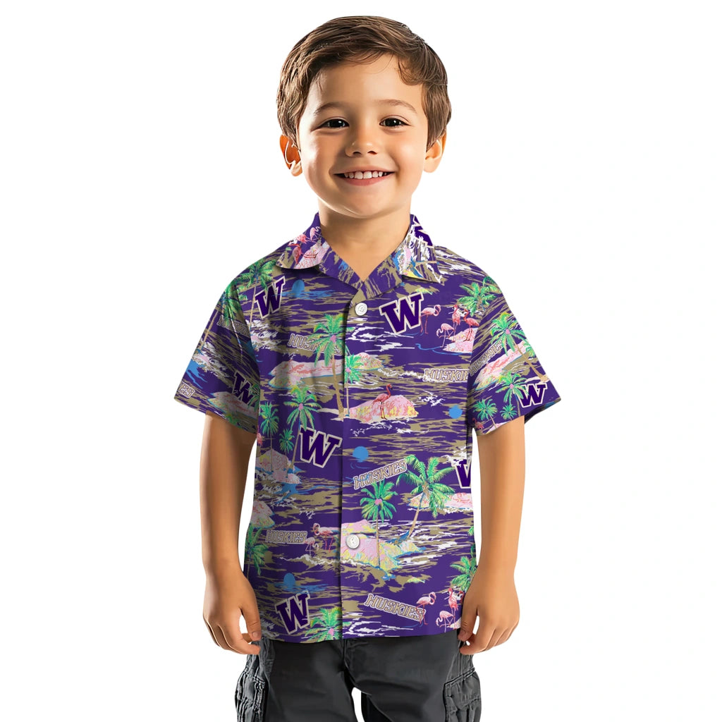 Washington Huskies Hawaiian Shirt - Hawaii Island | Hula Hawaiian Shirts