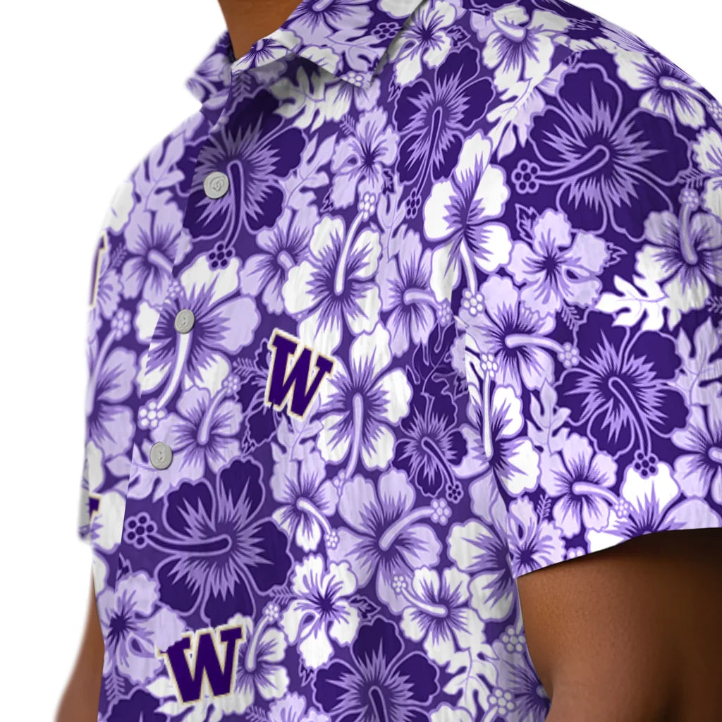 Washington Huskies Hawaiian Shirt - Hibiscus Blooms | Hula Hawaiian Shirts